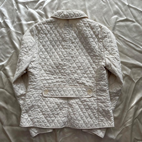 Cream quilted zip up jacket #quiltedjacket - Picture 2 of 4
